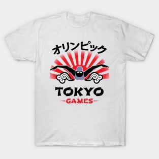 Womens Butterfly Swimmer Tokyo Olympics Swimming Fan T-Shirt